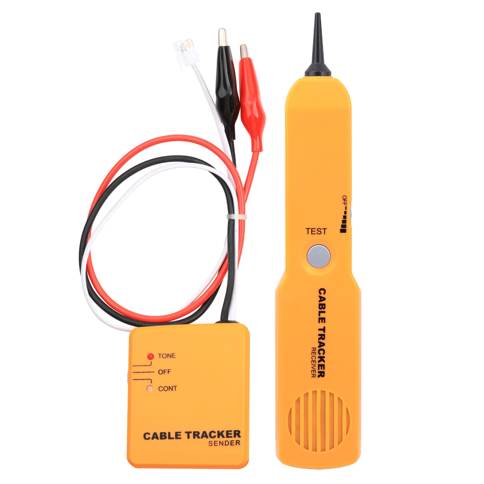 Yellow Cable Finder Tone Generator with Alligator Clips for Circuit Testing
| Yellow Tone Generator Probe Tracer for RJ