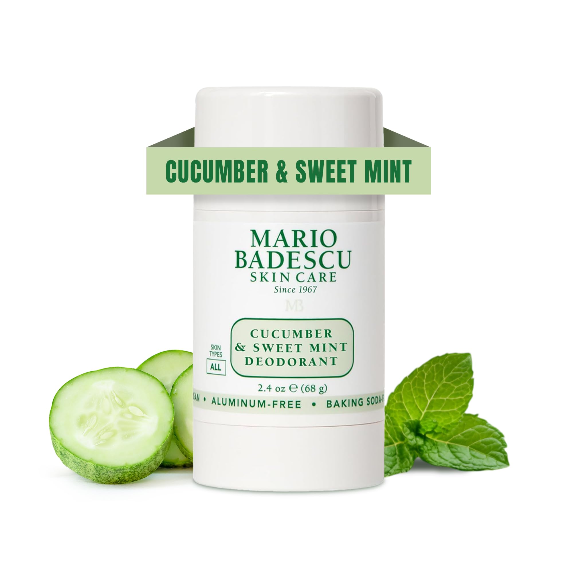 Mario Badescu Aluminum Free Deodorant for All-Day Freshness | Baking Soda & Paraben Free | Gentle on Skin