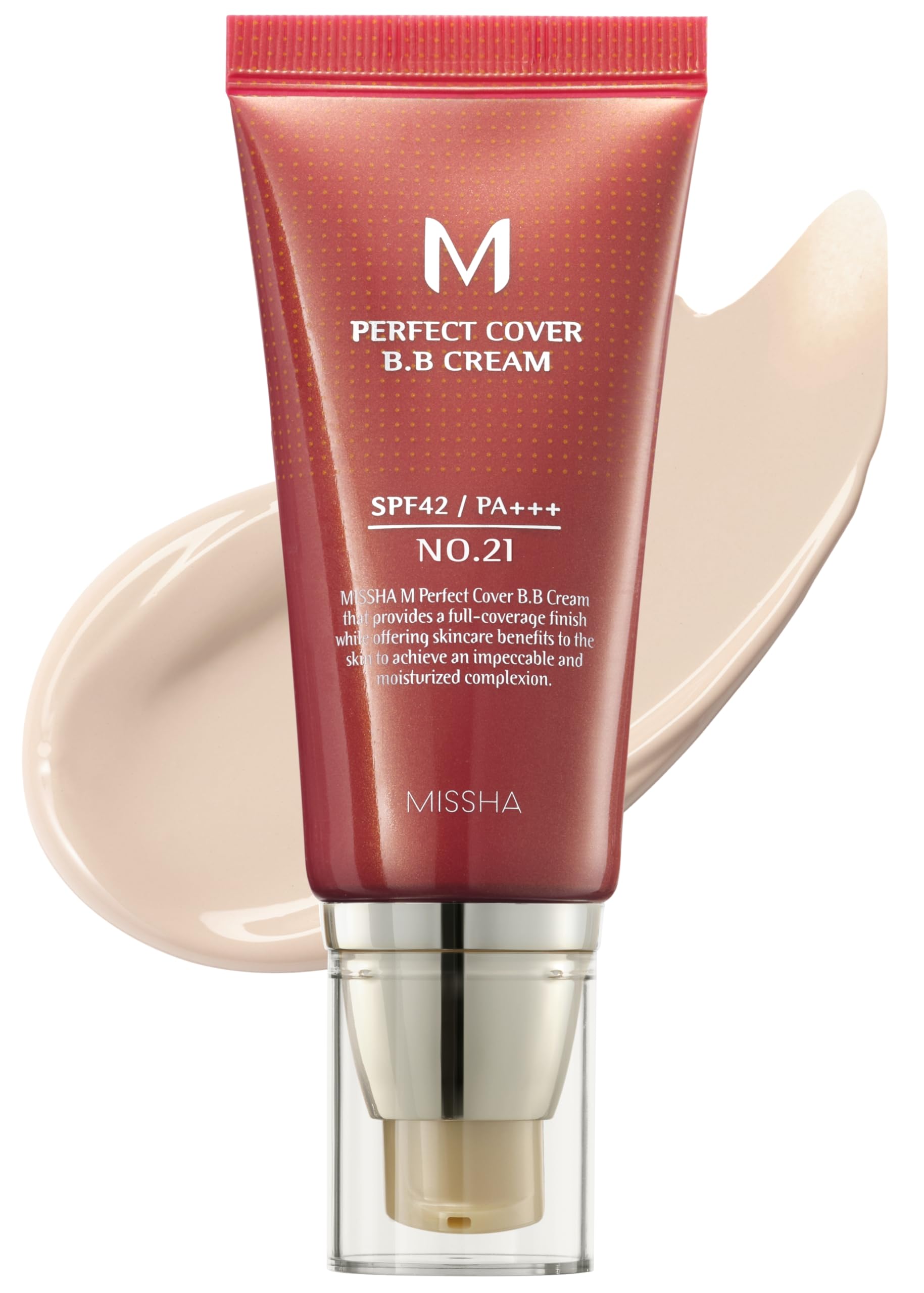 Missha M Perfect Cover BB Cream No.21 Light Beige for Daily Use with SPF 42 PA+++
| Missha M Perfect Cover BB Cream No.