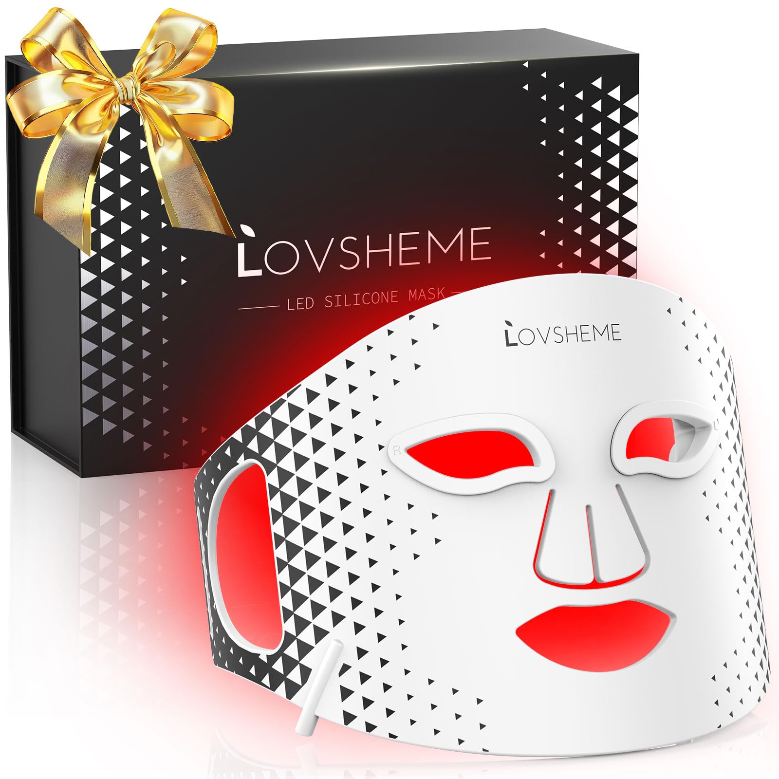 Red Light Therapy Mask for Face - Red, Blue & Infrared Light | Acne, Wrinkles & Skin Rejuvenation | Enhanced Eye Protect