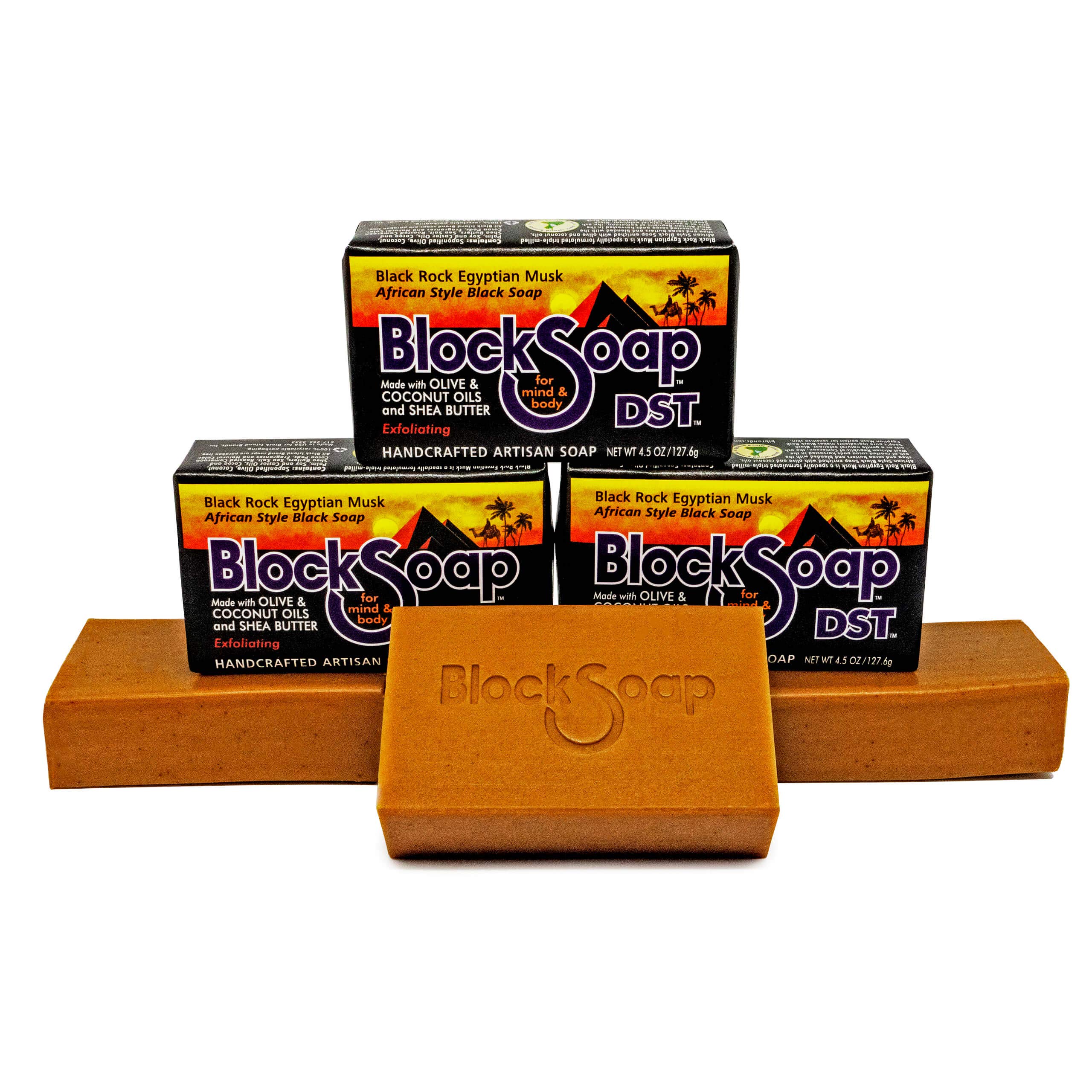 DST Black Bar Soap for Darker Skin Tones - African Style 3-Pack (|5oz Each)